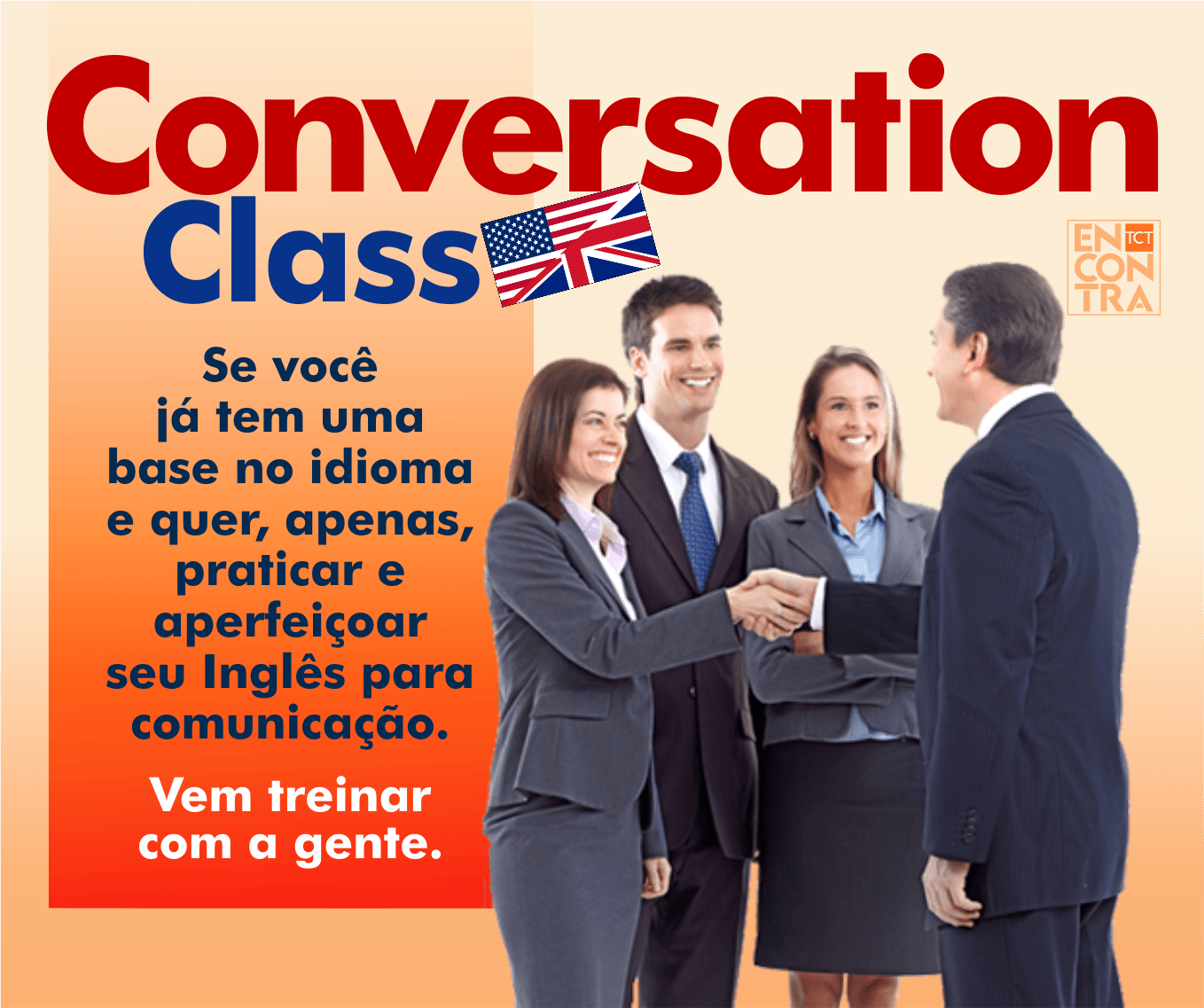 Curso de Inglês, Conversation class, Aula de Conversação, prática de conversação em Inglês, Inglês intensivo, treinamento de conversação em Inglês