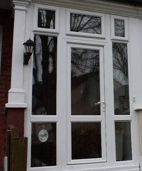 white framed PVCu Doors