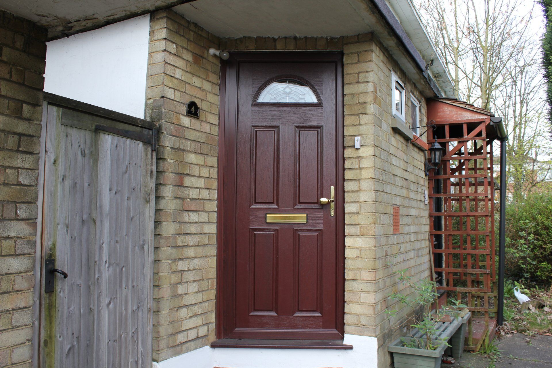 Brown colour door