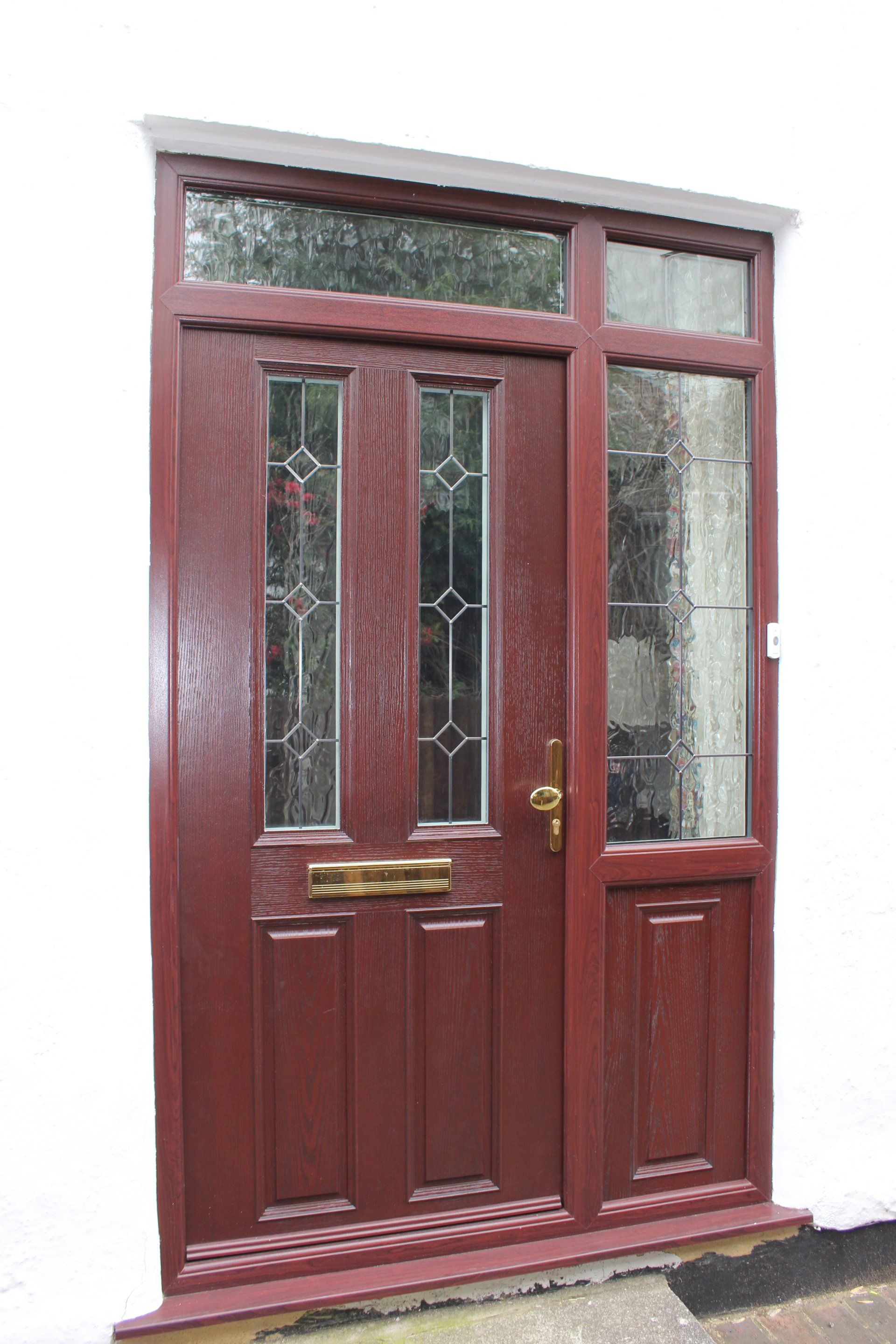 Brown colour composite doors