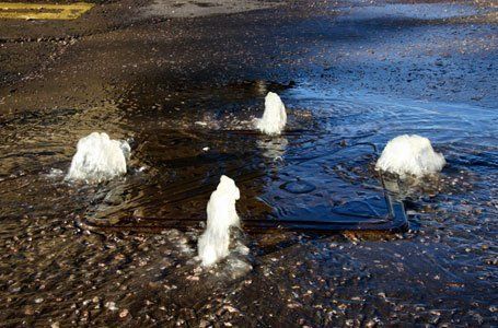 Water coming out of a drainage