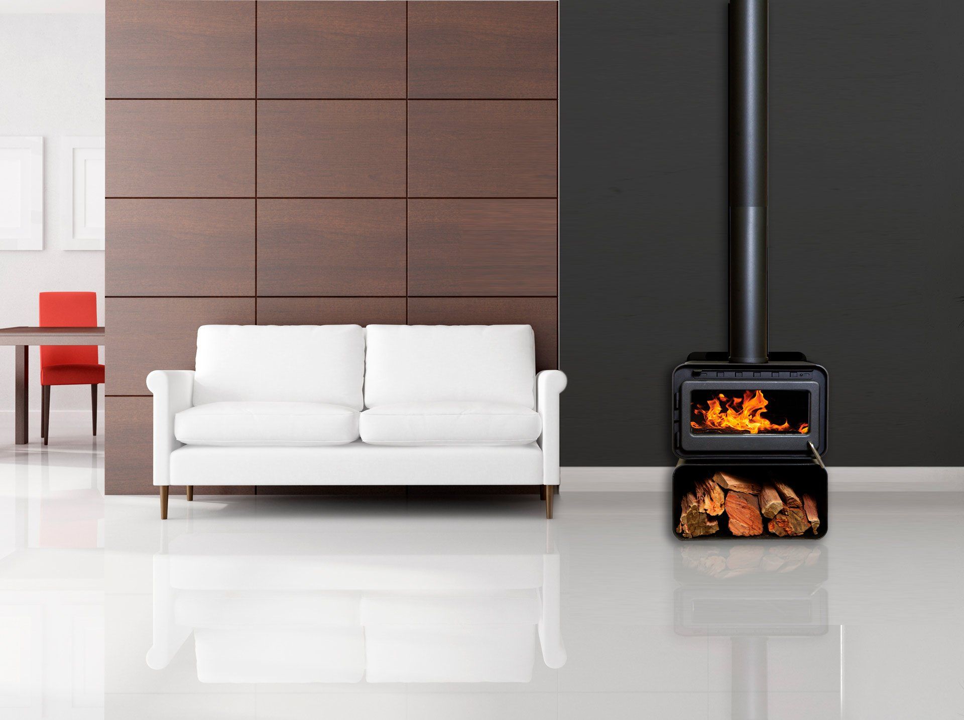 Blaze Wood Heater B100 — Moonah TAS — Hunts Heating