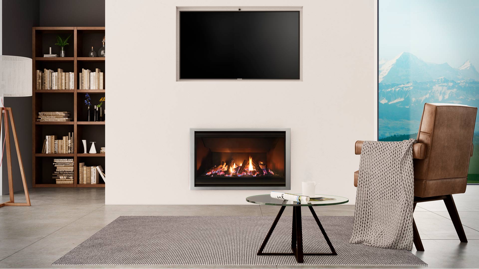 Escea DF960 Slim Silver — Moonah TAS — Hunts Heating