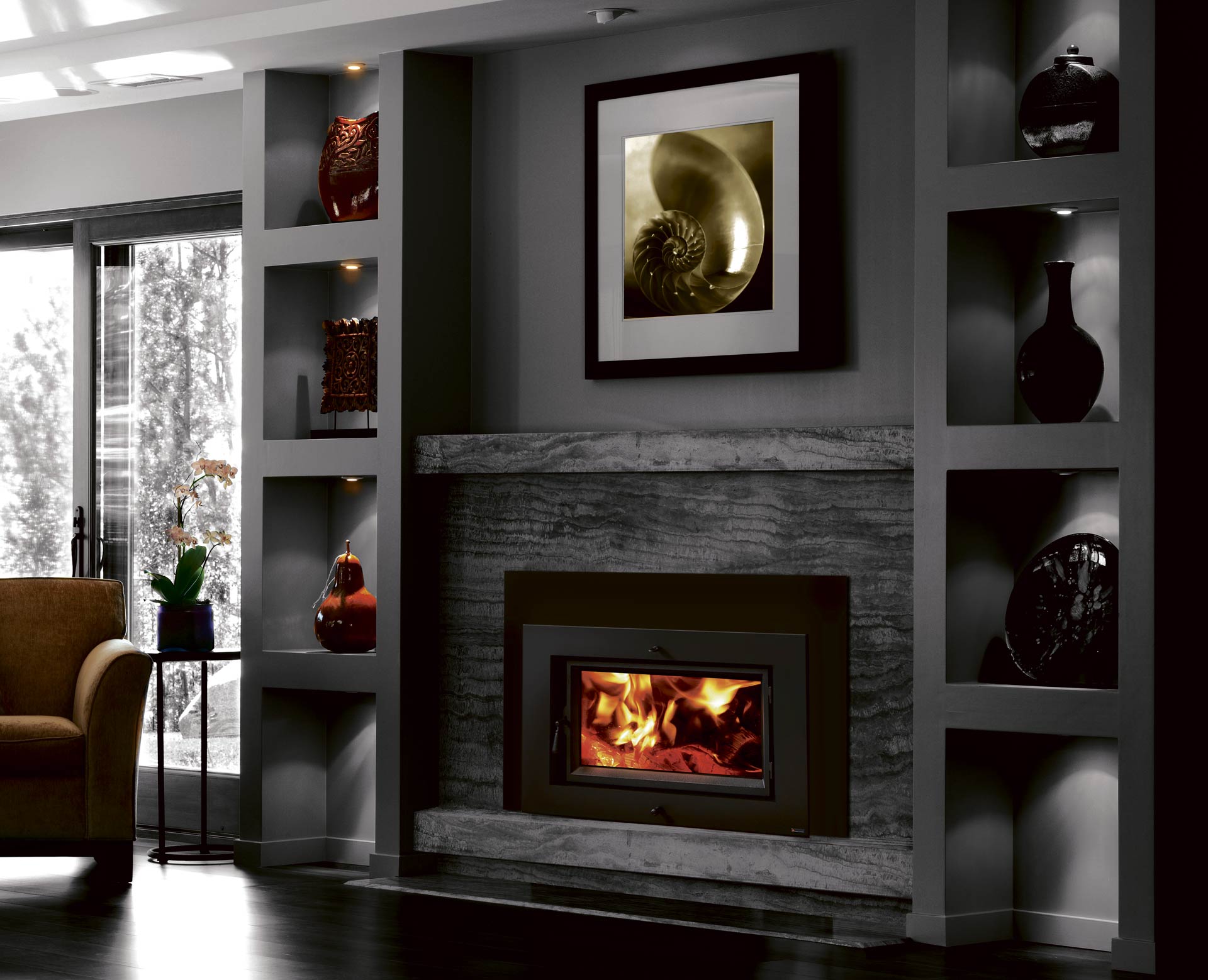 Lopi Inbuilt Flush Wood — Moonah TAS — Hunts Heating