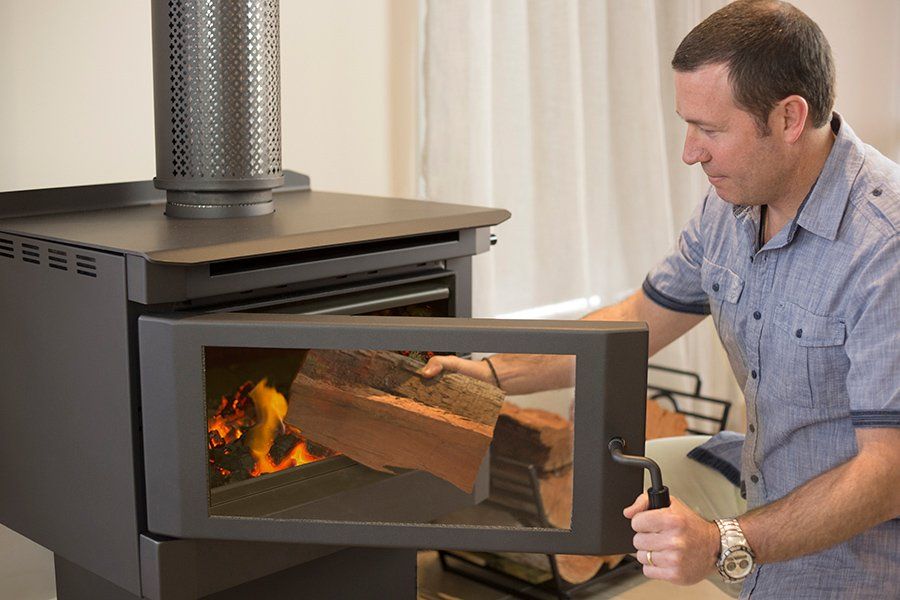 Eureka Mega Pedestal Wood Heater — Moonah TAS — Hunts Heating