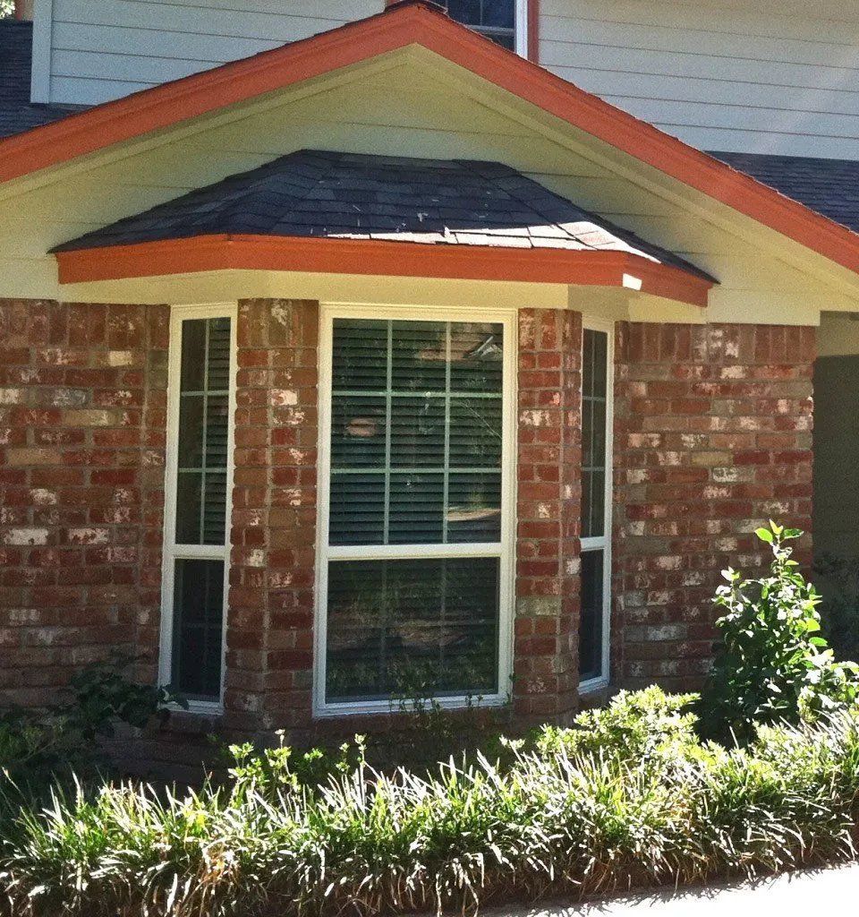 Up close of a bay window