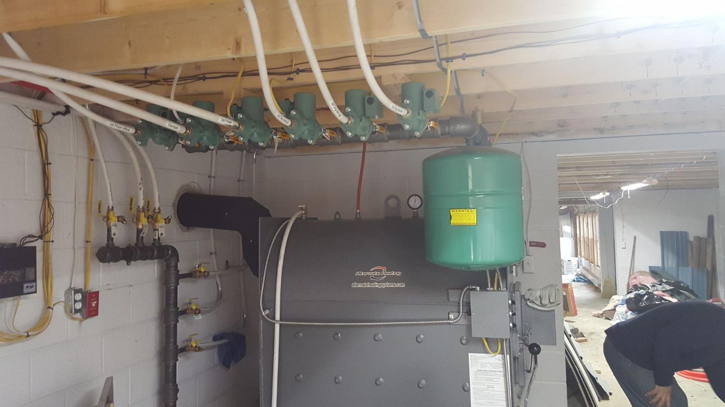 Big Gray Heater and White Pipes — Cumberland, MD — Growden Heating And Cooling