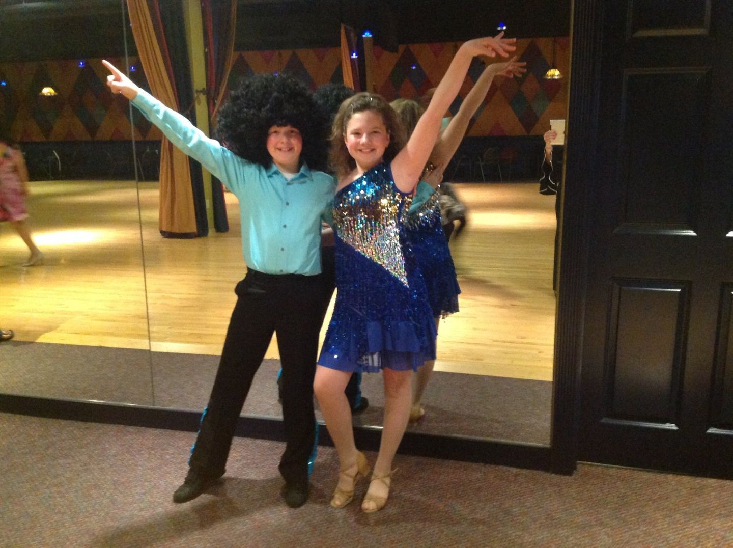 Teenage Couple Posing In Dance Studio — Hummelstown, PA — PA DanceSport