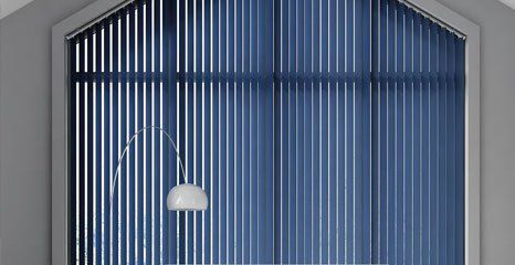 blue coloured blinds