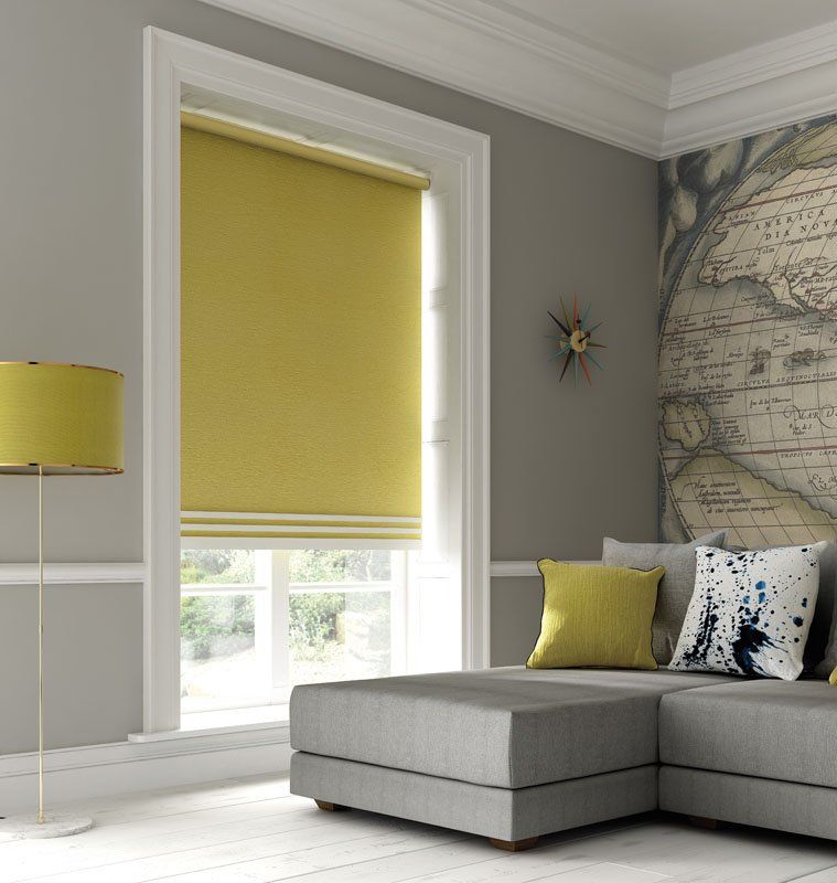 yellow coloured blinds