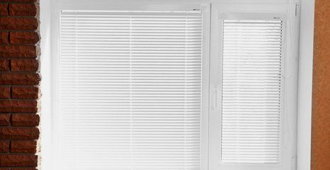white blinds