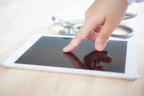 scrolling on tablet