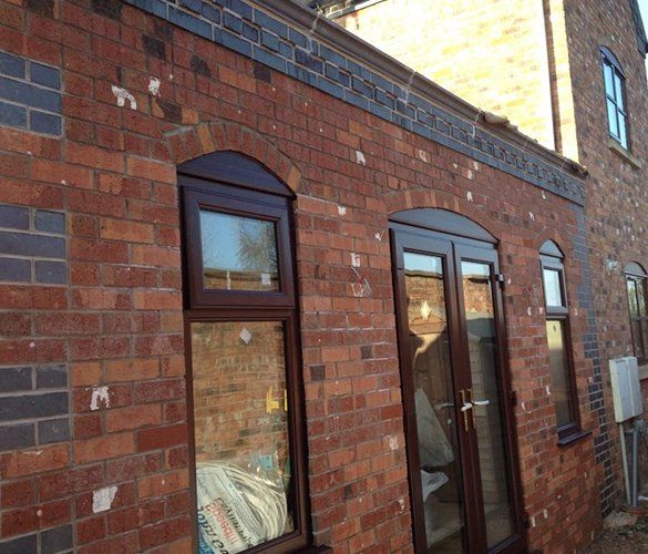 red brick walls