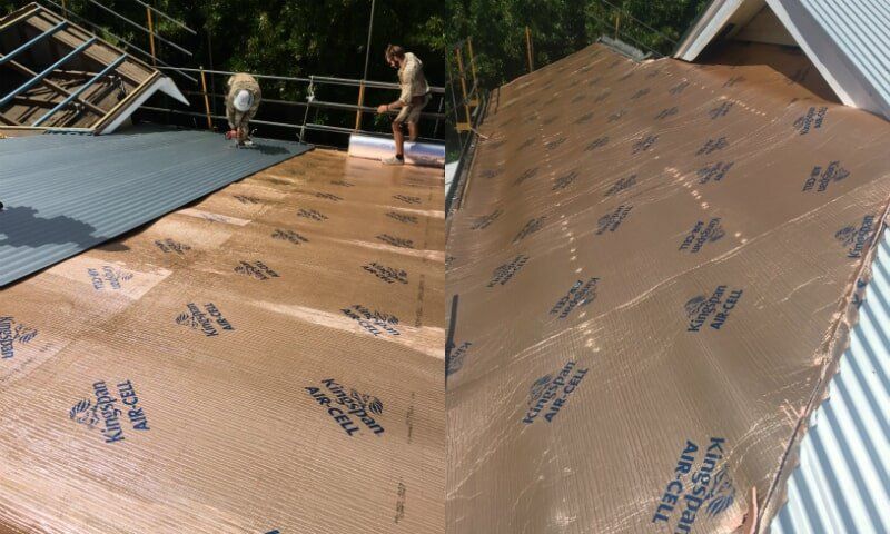 Aircell insulbreak blanket insulation on re-roof