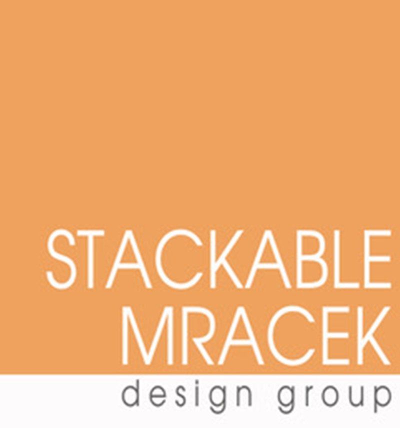 Stackable Mracek design group logo on an orange background