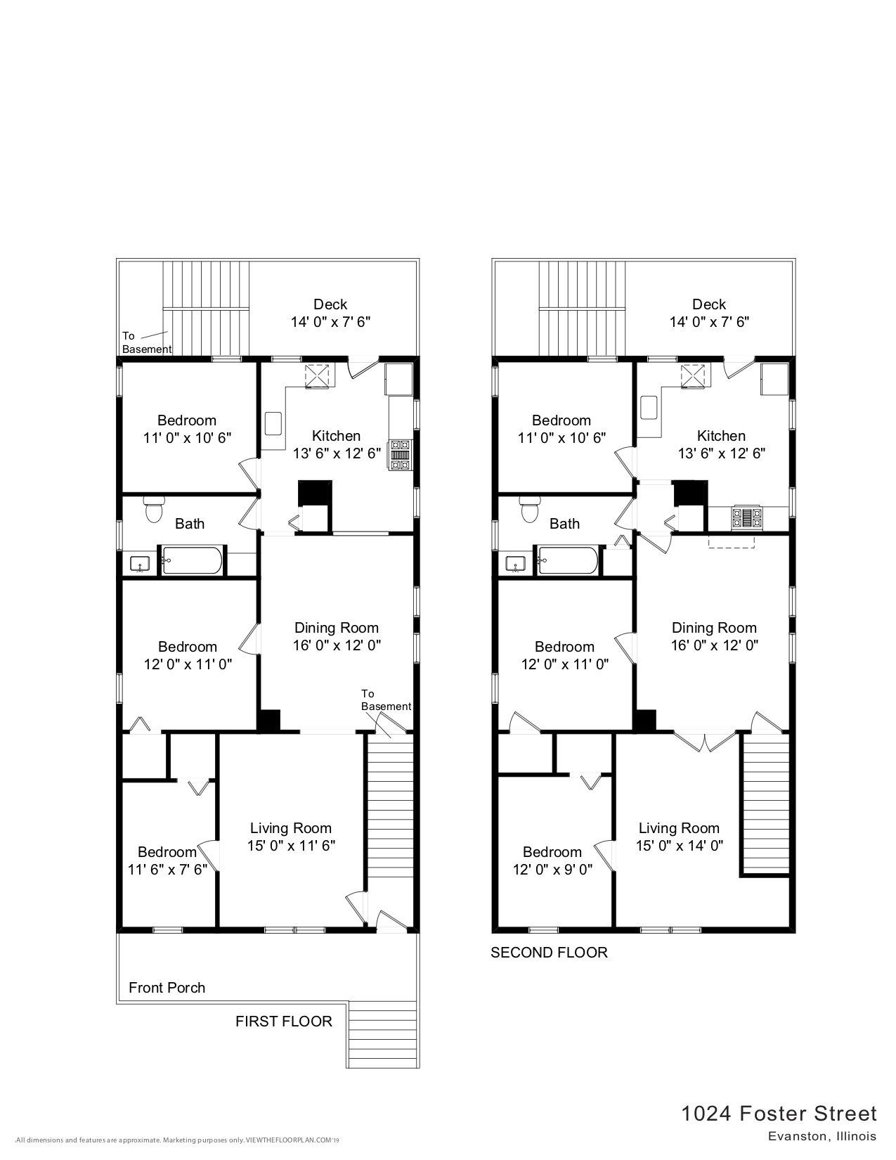 1024 Foster Floor Plan