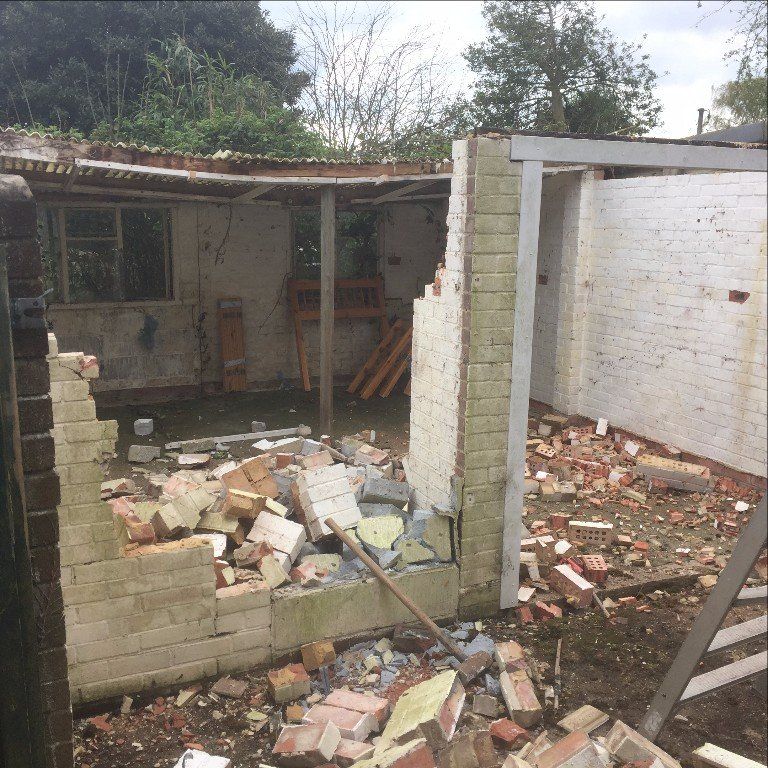 Demolished building