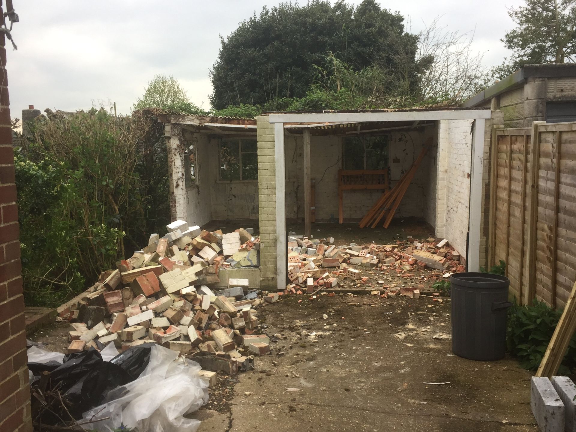 Demolished building