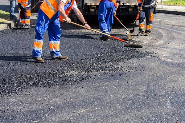 Workers on Asphalting Road — West Manchester, OH — Back 2 Black Asphalt