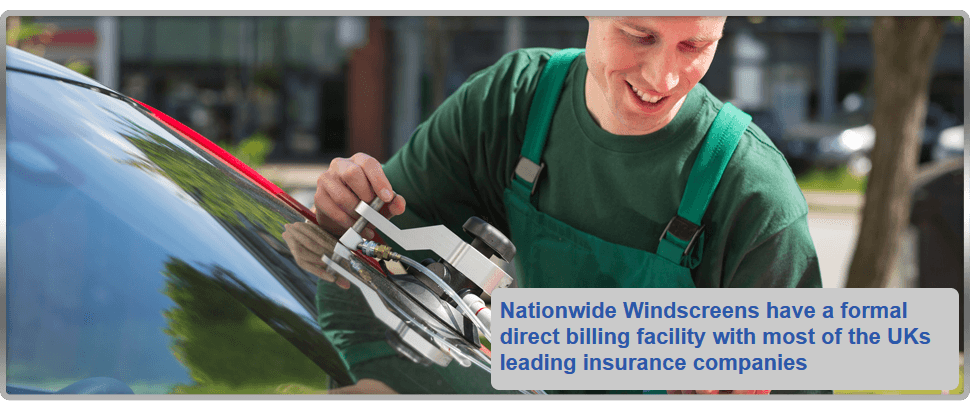 If you're looking for emergency windscreen repairs in Yorkshire call Nationwide Windscreens (York) Ltd man holding windscreen repair tools over a car windscreen