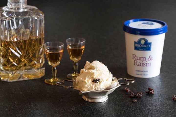 Welsh ice cream Brooke's Dairy Rum & raisin