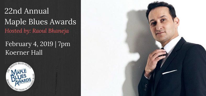 Photo of Raoul Bhaneja in advertisement of the 22nd Maple Blues Awards