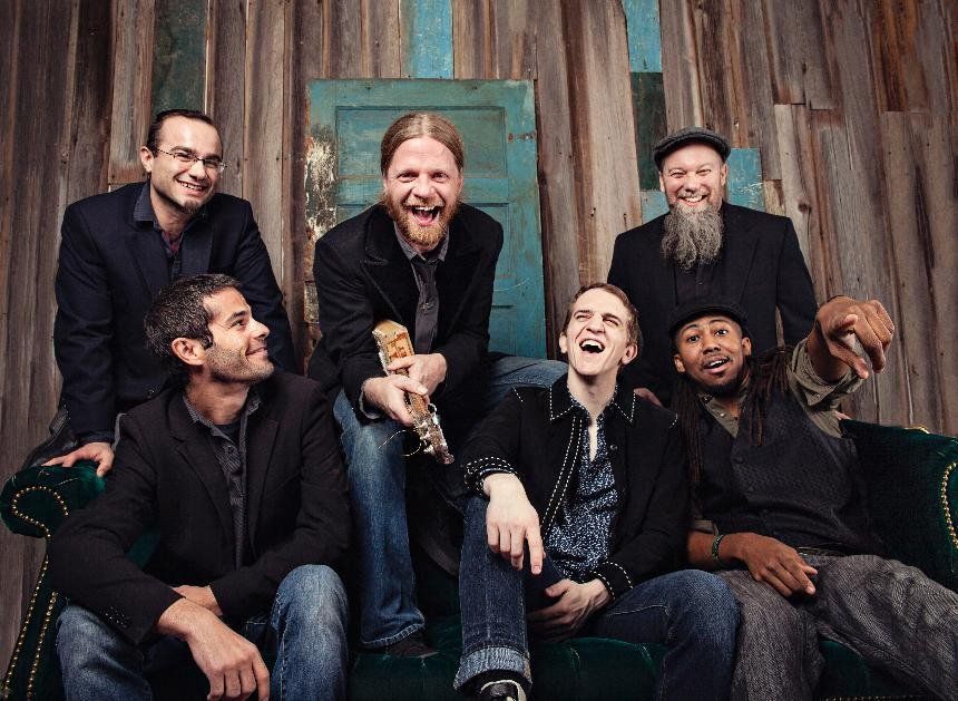 Photo of all the members of the Ghost Town Blues Band