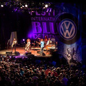 Tremblant's International Blues Festival - a view of the main stage with crowd