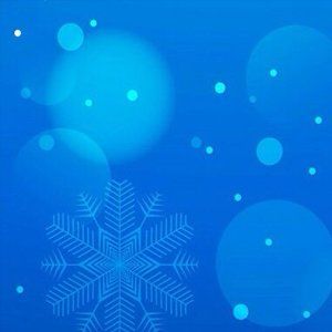 Abstract lights and snowflake on blue background