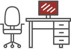 icon of single chair and table