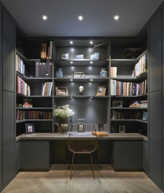 Escritório/ home office planejado preto