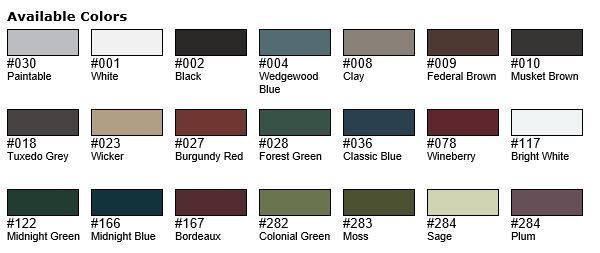 shutter colors shades
