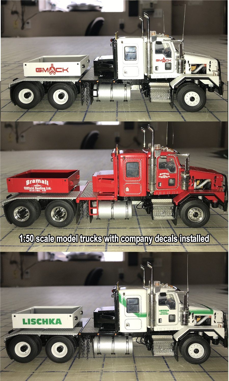 multiple trucks with various colours
