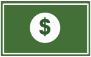 Green rectangle with a white circle containing a dollar sign.