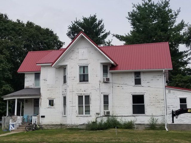 red roof house