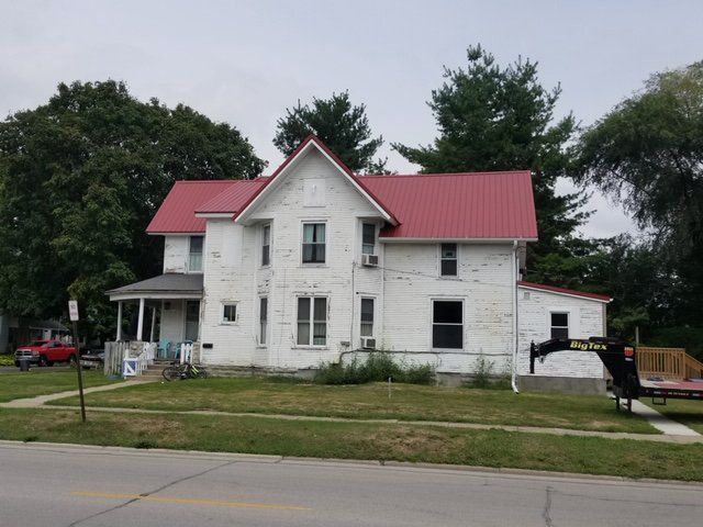 red roof house