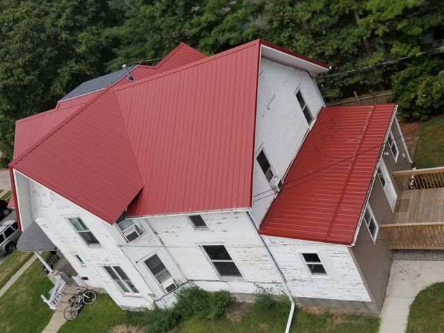 red roof house