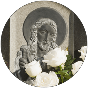 Headstone with flowers—memorials in Bronx, NY Headstone with flowers—memorials in Bronx, NY