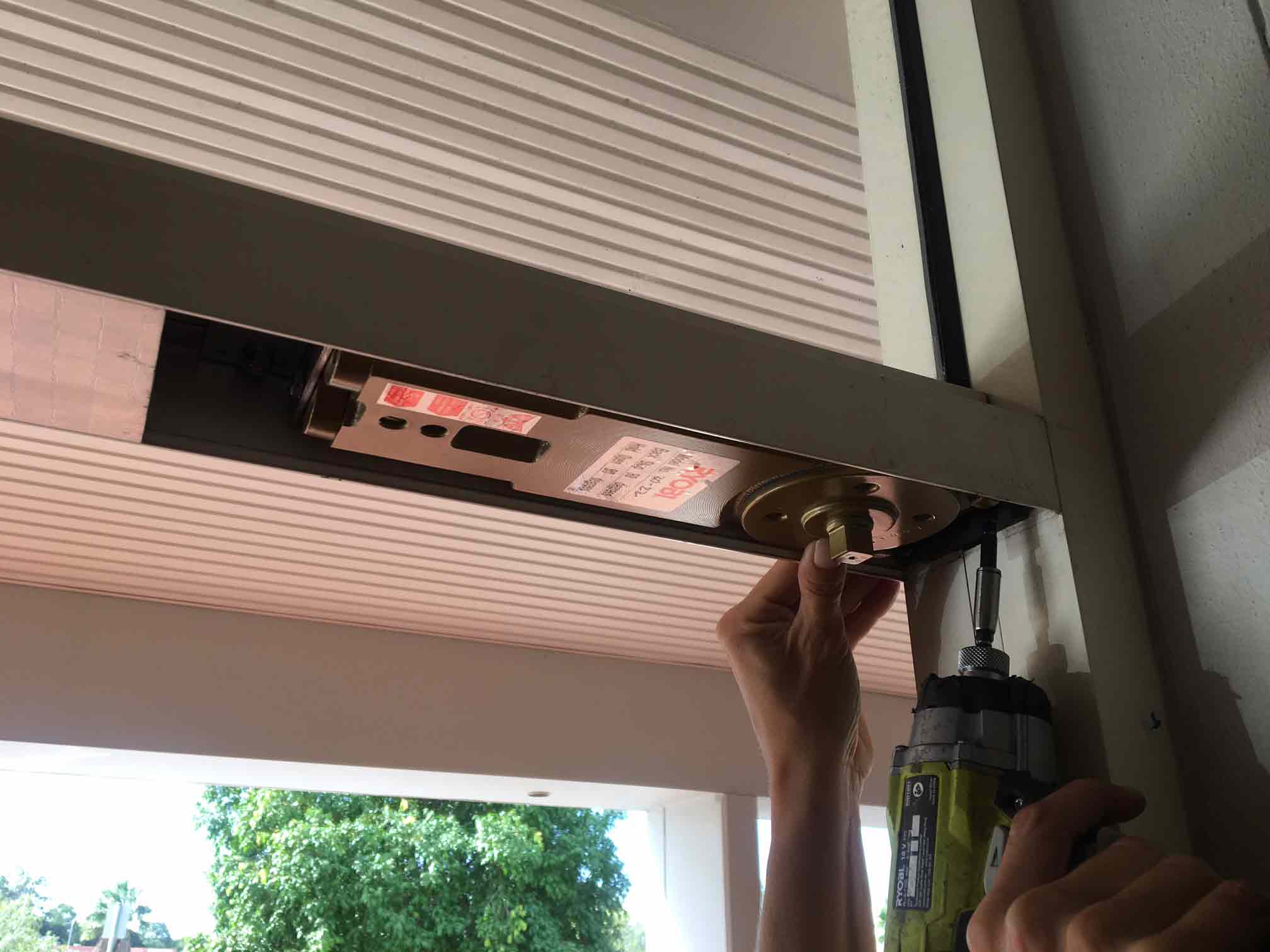 working on door controls