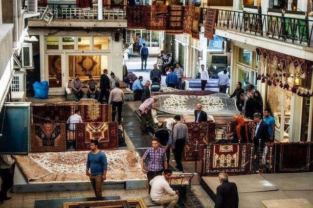 iran carpet market , tehran carpet bazaar