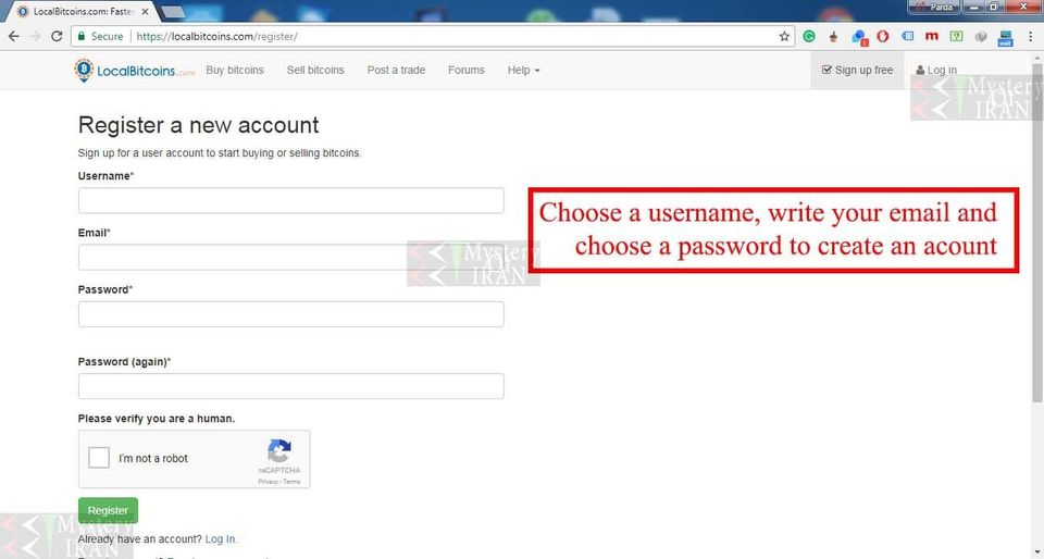 localbitcoins registration