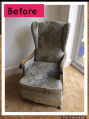 Dark grey armchair