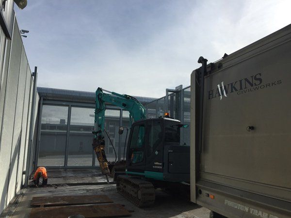 truck at work zone