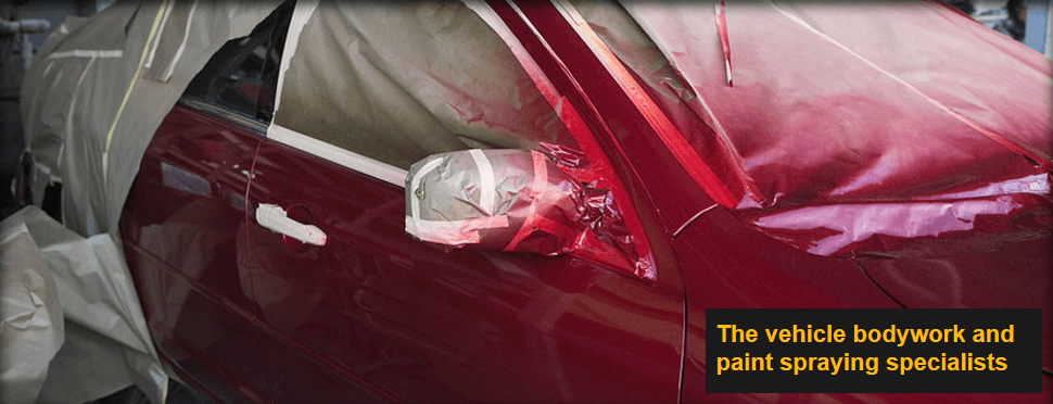 For bodywork repairs in Norwich call Davey's Accident Repair Centre Car being re-sprayed