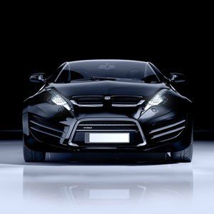 black luxury car