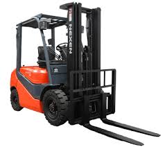 forklift truck on white background
