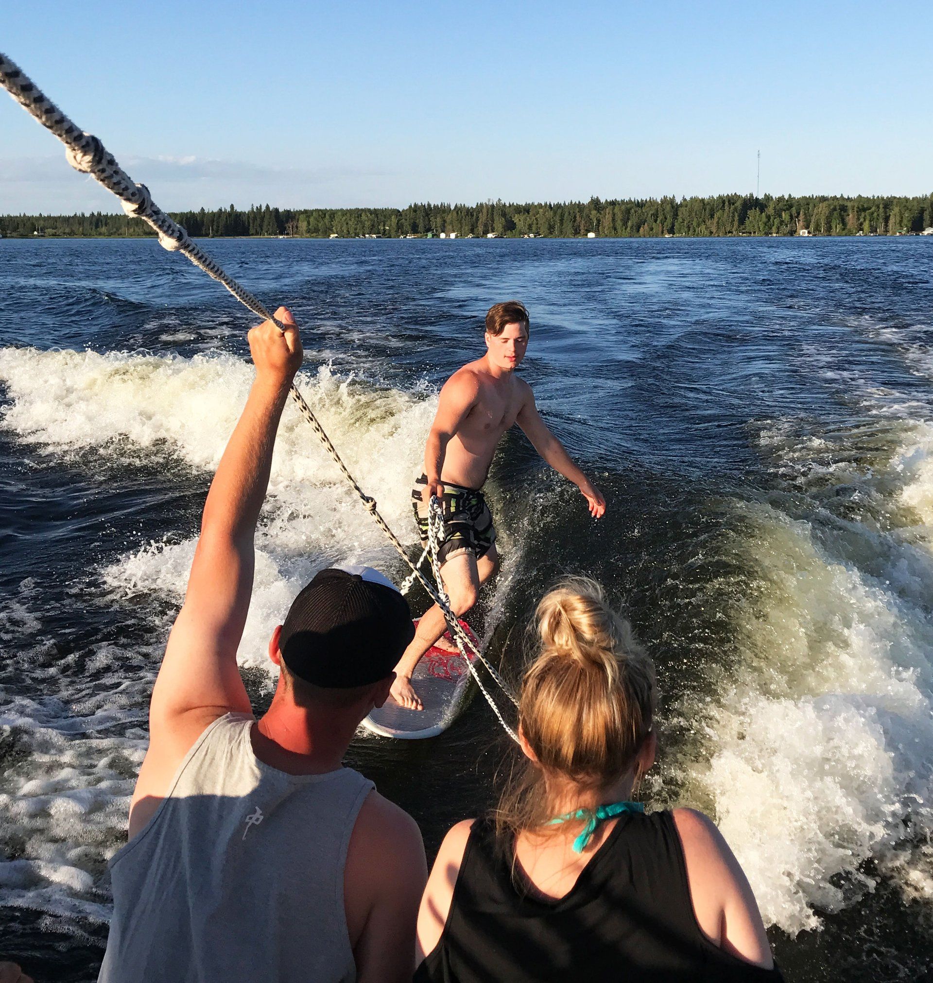 Man wakeboarding