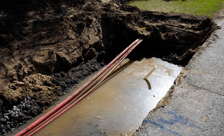 Drain excavations