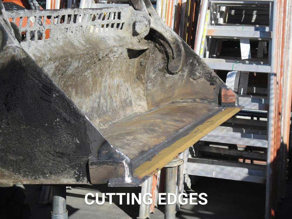 bucket with cutting edge