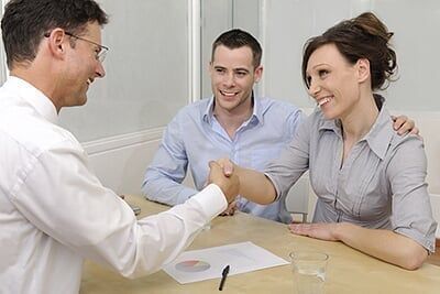 Young couple and the lawyer